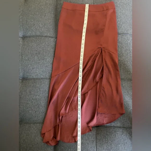 FREE PEOPLE Red Asymmetric MIDI  Dress Size 2 - Picture 7 of 10